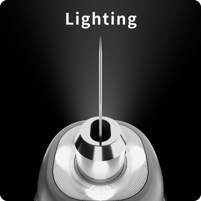 LED precision light in use